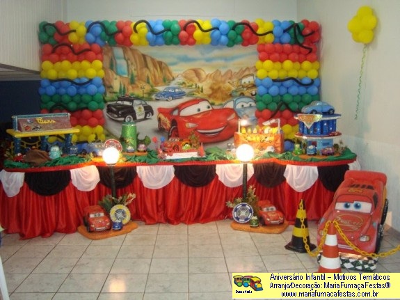 Decoraão de Aniversrio Infantil da Maria Fumaa Festas - Carros (Cars) - foto 01
