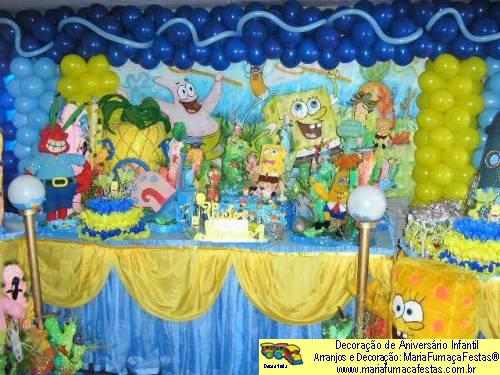 Bob Esponja - Decoraão de Aniversrio Infantil - MariaFumaaFestas® - Taguatinga-DF - fone: (61)35636663 - foto16