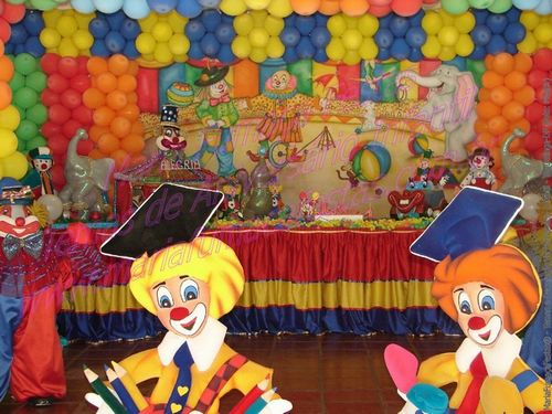 Circo/Palhao - Decoraão de Aniversrio Infantil - MariaFumaaFestas® - Taguatinga-DF - fone: (61)35636663