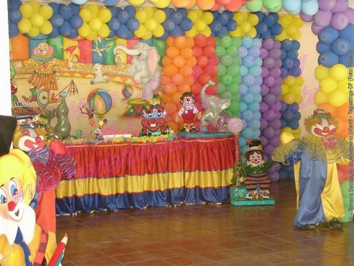 Circo/Palhao - Decorao de Aniversrio Infantil - MariaFumaaFestas - Taguatinga-DF - fone: (61)35636663