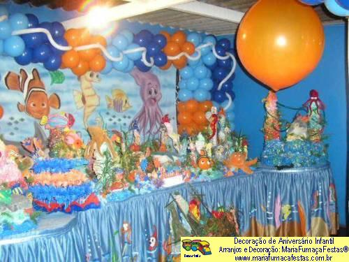 Fundo do Mar - Decorao de Aniversrio Infantil - MariaFumaaFestas - Taguatinga-DF - fone: (61)35636663