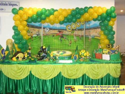 Futebol - Decorao de Aniversrio Infantil - MariaFumaaFestas - Taguatinga-DF - fone: (61)35636663