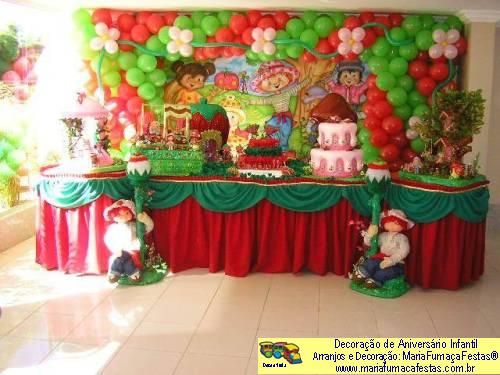 Moranguinho - Decoraão de Aniversrio Infantil - MariaFumaaFestas® - Taguatinga-DF - fone: (61)35636663