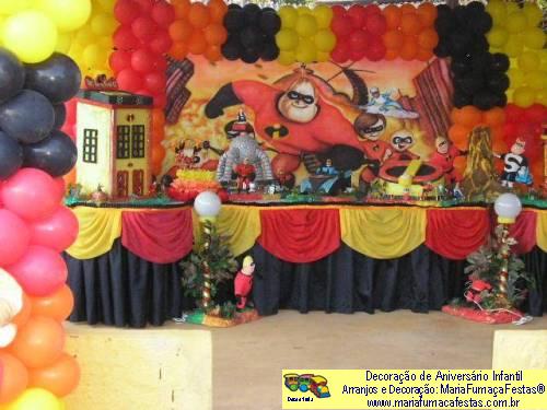Os Incrveis - Decorao de Aniversrio Infantil - MariaFumaaFestas - Taguatinga-DF - fone: (61)35636663