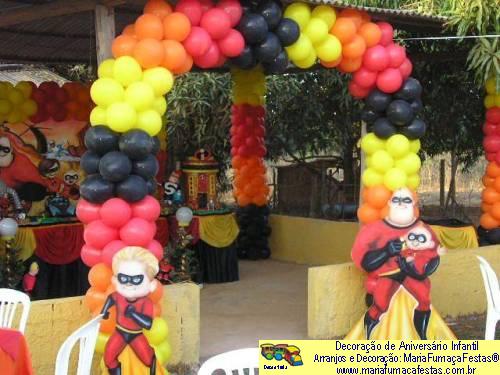 Os Incríveis - Decoração de Aniversário Infantil - MariaFumaçaFestas® - Taguatinga-DF - fone: (61)35636663