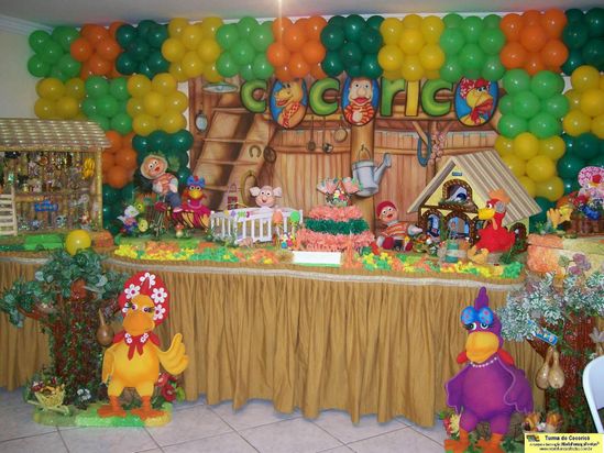Turma do Cocoric - Decorao de Aniversrio Infantil - MariaFumaaFestas - Taguatinga-DF - fone: (61)35636663