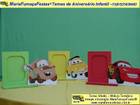 Decoraão de Festa Infantil - Lembrancinhas/Centrinhos de Mesa Tema Carros (Cars)