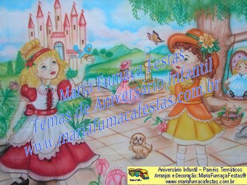 Painel Temtico Castelo de Bonecas (foto 26), Velinha Personalizada, Lembrancinhas de Mesa, Temas Infantis, Decoraão Infantil, Dicas de Festa Infantil, Piruliteiro Temtico, MariaFumaaFestas, Maria Fumaa Festas