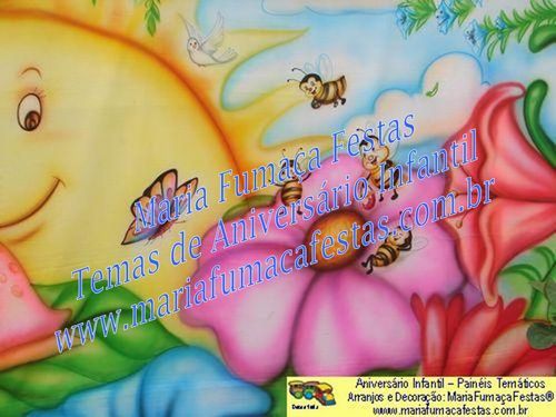 Painel Temtico Primavera (foto 64), Velinha Personalizada, Lembrancinhas de Mesa, Temas Infantis, Decoraão Infantil, Dicas de Festa Infantil, Piruliteiro Temtico, MariaFumaaFestas, Maria Fumaa Festas