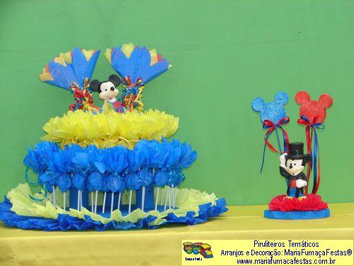 Piruliteiros Temticos - Mickey - Maria Fumaa Festas, Aniversrio Infantil