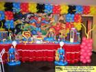 LigaJustica_44 - Decoraão com o Tema Infantil Liga da Justia