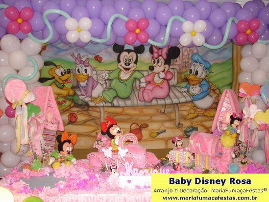 Imagem Decoraão de Festa Infantil - Motivo Temtico Baby Disney Rosa da Maria Fumaa Festas (17)