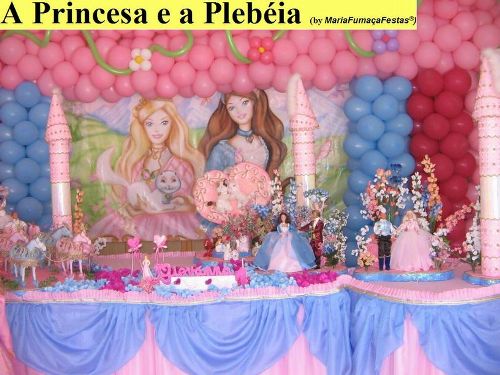Imagem Decoraão de Festa Infantil - Motivo Temtico A Princesa e a Plebia Maria Fumaa Festas (01)