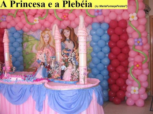 Imagem Decoraão de Festa Infantil - Motivo Temtico A Princesa e a Plebia Maria Fumaa Festas (01)