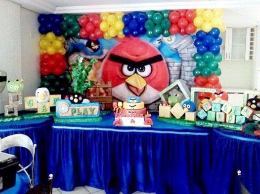Temas Infantis desenvolvidos pela Maria Fumaça Festas - Decoração de festa Angry Birds da Maria Fumaça Festas