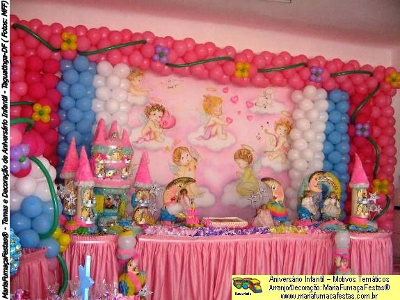 Anjinho_09 - Decoraão de Aniversrio Infantil Anjinhos da Maria Fumaa Festas