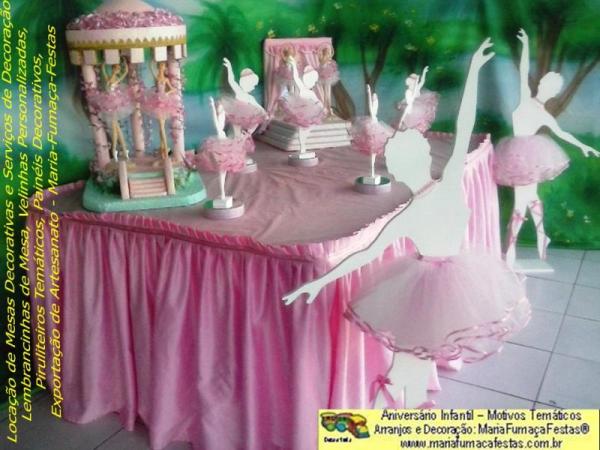 Temas Infantis desenvolvidos pela Maria Fumaça Festas - Decoração de festa com as Bailarinas-MariaFumaçaFestas