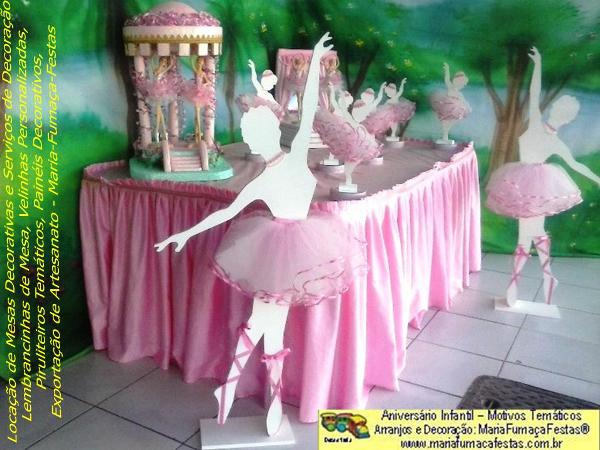Temas Infantis desenvolvidos pela Maria Fumaça Festas - Decoração de festa com as Bailarinas-MariaFumaçaFestas
