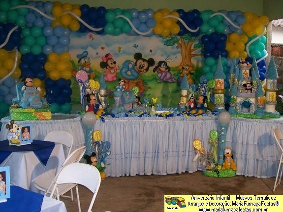 BabyDisneyAzul_03 - Imagem Aniversrio Infantil - Baby Disney, Decoraão Disney Bebê