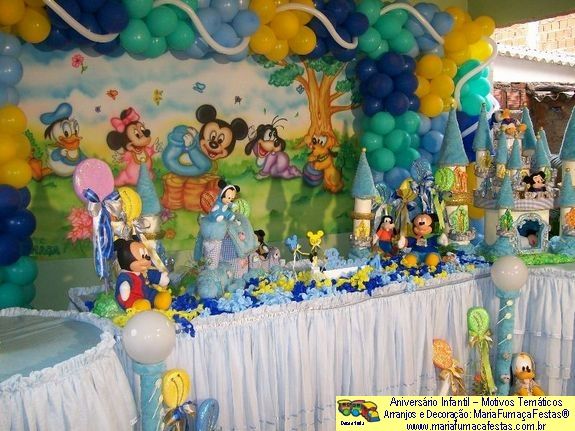 BabyDisneyAzul_04 - Imagem Aniversrio Infantil - Baby Disney, Decoraão Disney Bebê
