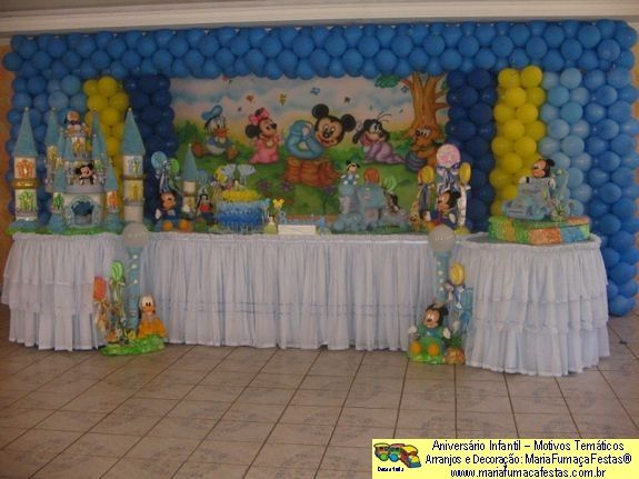 BabyDisneyAzul_70 - Imagem Aniversrio Infantil - Baby Disney, Decoraão Disney Bebê