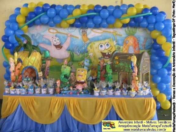 Foto do tema Bob Esponja (05). Decoraão de Festa de Aniversrio Infantil