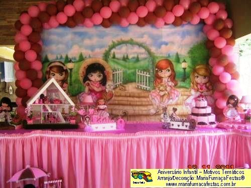 Decoraão de Aniversrio Infantil da Maria Fumaa Festas - Bonecas Jolie (foto 04)