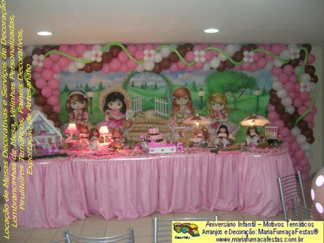 Temas Aniversário Infantil -  decoração Bonecas Jolie MariaFumaçaFestas (foto 05)