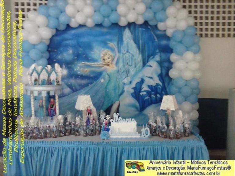 Temas Infantis desenvolvidos pela Maria Fumaça Festas - Decoração de festa Infantil Frozen da Maria Fumaça Festas
