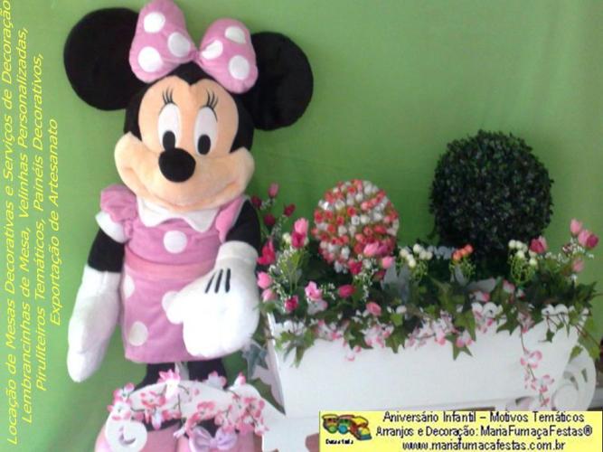 Decoraão Infantil Minnie Rosa da Maria Fumaa Festas