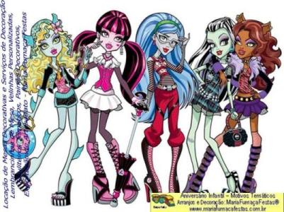 Temas Infantis desenvolvidos pela Maria Fumaça Festas - Decoração de festa Monster High da Maria Fumaça Festas