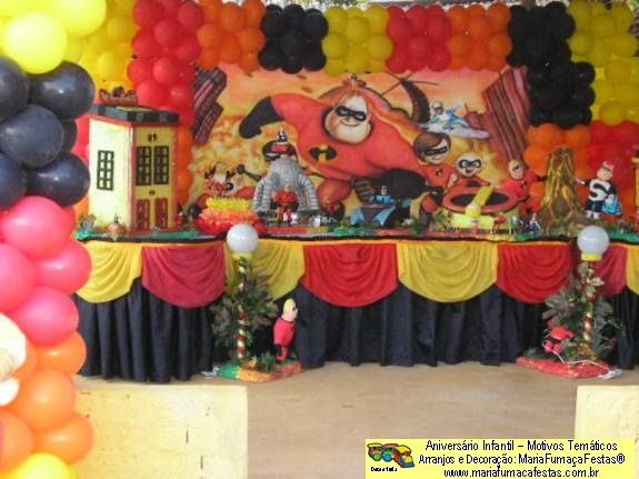 Tema Aniversrio Infantil Os Incrveis (03)  Maria Fumaa Festas - Taguatinga-DF