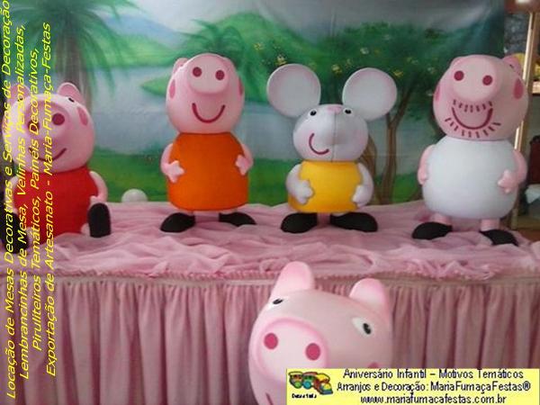 Temas Infantis desenvolvidos pela Maria Fumaça Festas - Decoração de festa Peppa-Pig da Maria Fumaça Festas