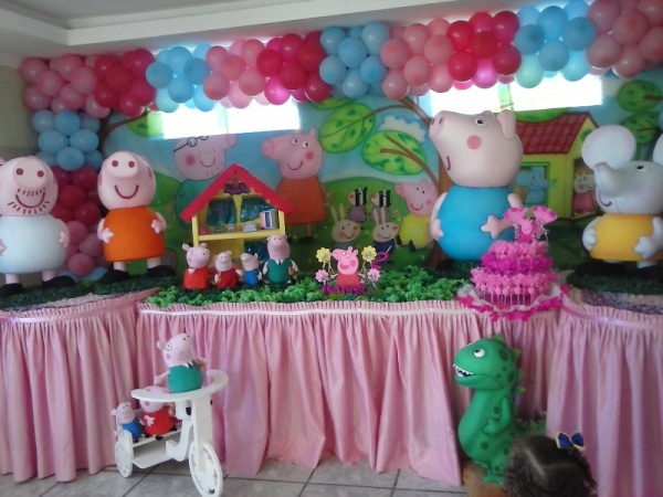 Temas Infantis desenvolvidos pela Maria Fumaça Festas - Decoração de festa Peppa-Pig da Maria Fumaça Festas