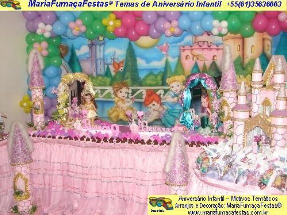 foto/imagem 12 - Tema decoraão festa aniversrio infantil "As Pequenas Princesas" desenvolvido pela Maria Fumaa Festas