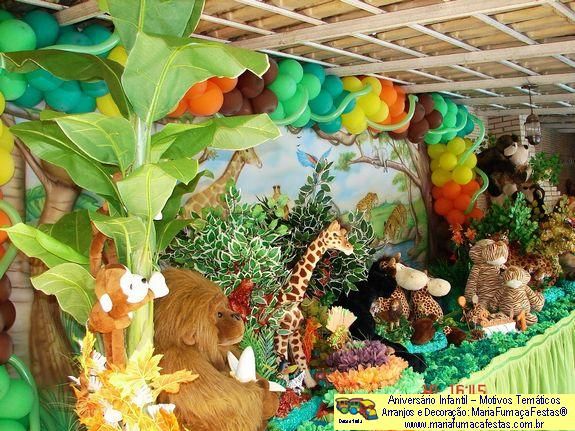 Selva / Safari - Tema de anivers�rio Infantil - Motivos tem�ticos do Selva Safari da MariaFuma�aFestas-Taguatinga-DF