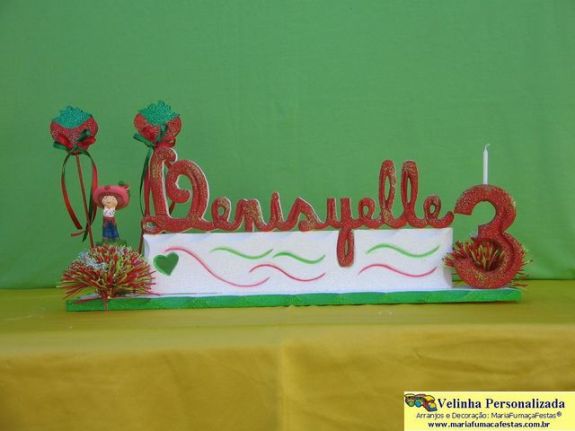 Velinha Personalizada para aniversrio infantil (08) - Maria Fumaa Festas - Tema Infantil - Decoraão de Aniversrio Infantil