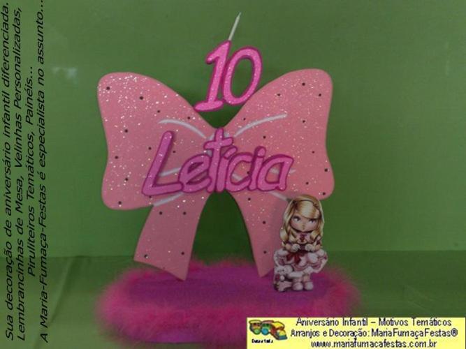 Decoraão de Aniversrio Infantil - Velinha Temtica - Jolie - Maria Fumaa Festas 