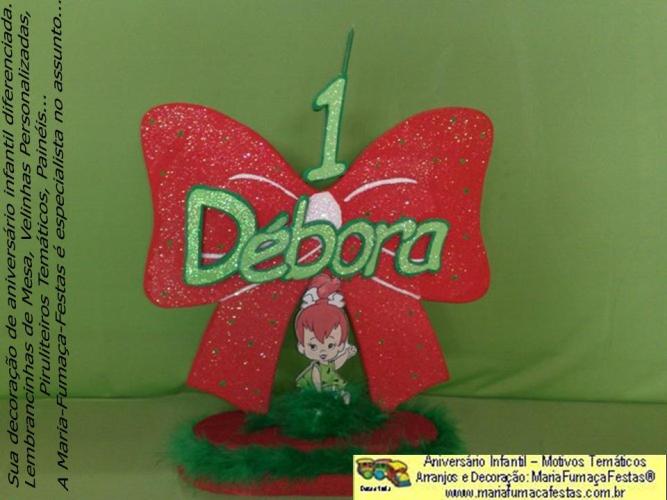 Decoraão de Aniversrio Infantil - Velinha Temtica - Tinker Bell - Maria Fumaa Festas 