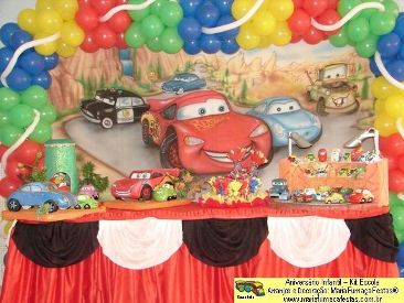 Dicas de Aniversrio Infantil - Kit Escola com o tema Carros (Cars)