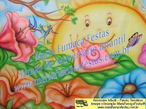 Painel Temtico Primavera (foto 62), Velinha Personalizada, Lembrancinhas de Mesa, Temas Infantis, Decoraão Infantil, Dicas de Festa Infantil, Piruliteiro Temtico, MariaFumaaFestas, Maria Fumaa Festas